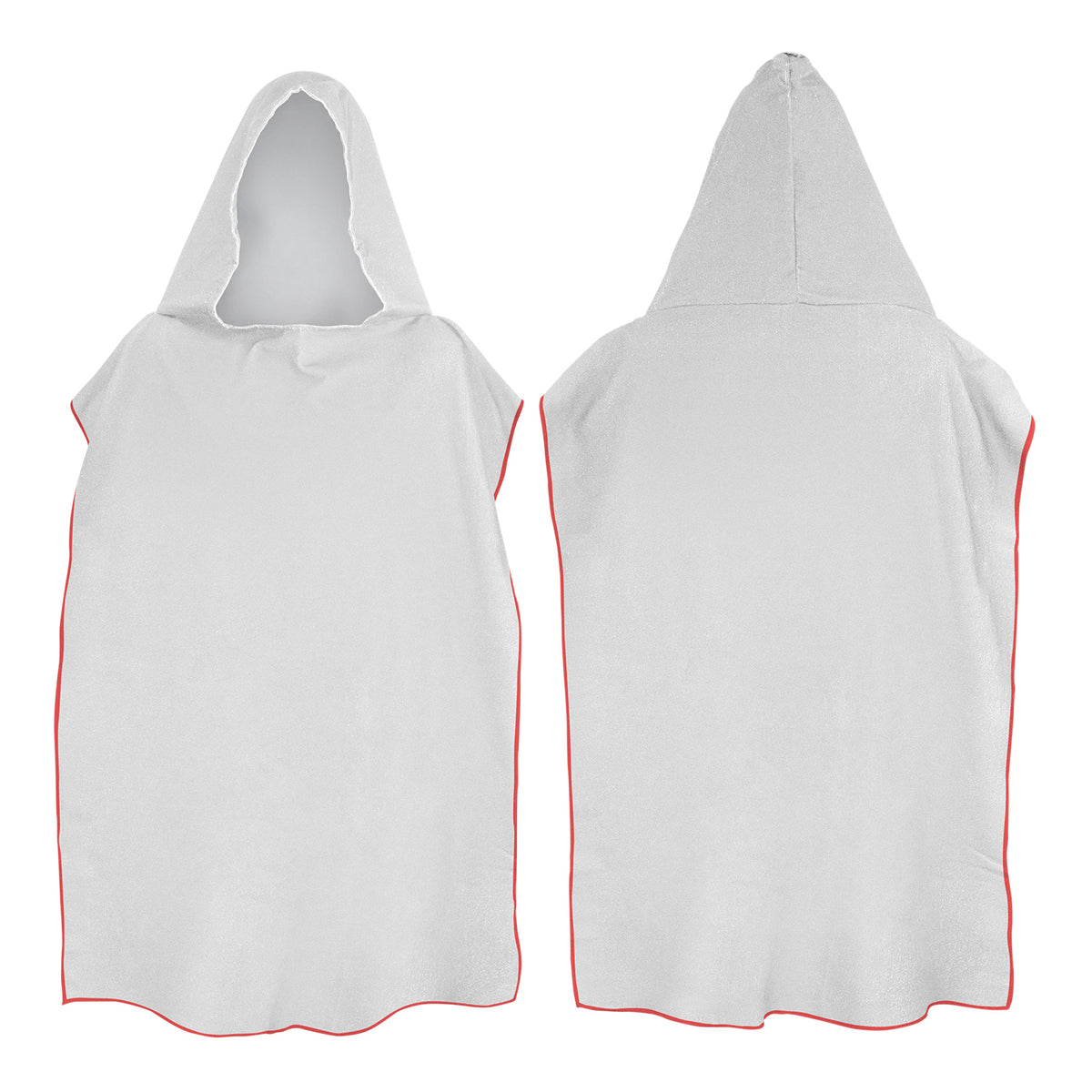 Adult Hooded Towel - Red Overlocking