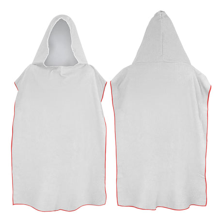 Adult Hooded Towel - Red Overlocking