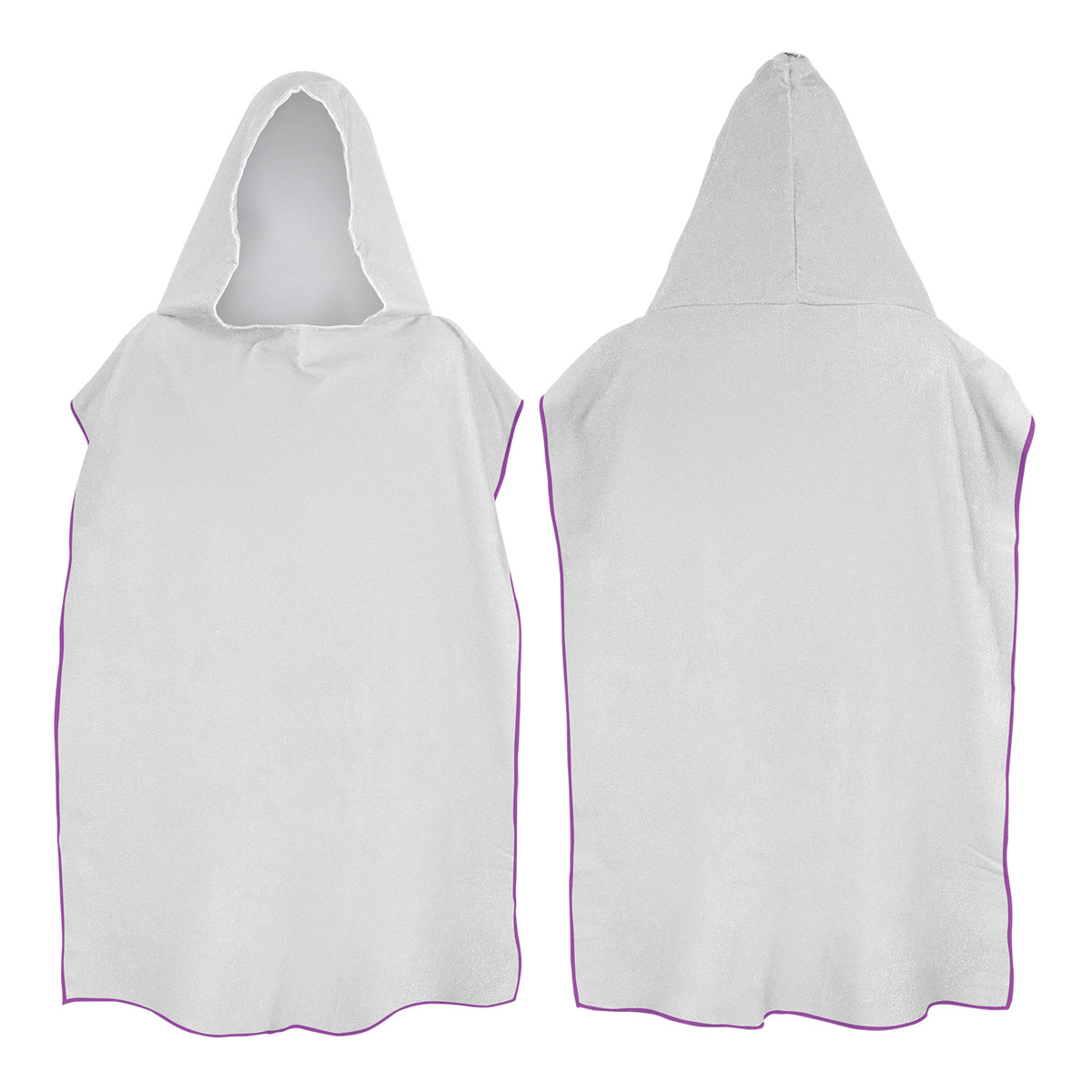 Adult Hooded Towel - Purple Overlocking