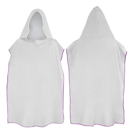 Adult Hooded Towel - Purple Overlocking
