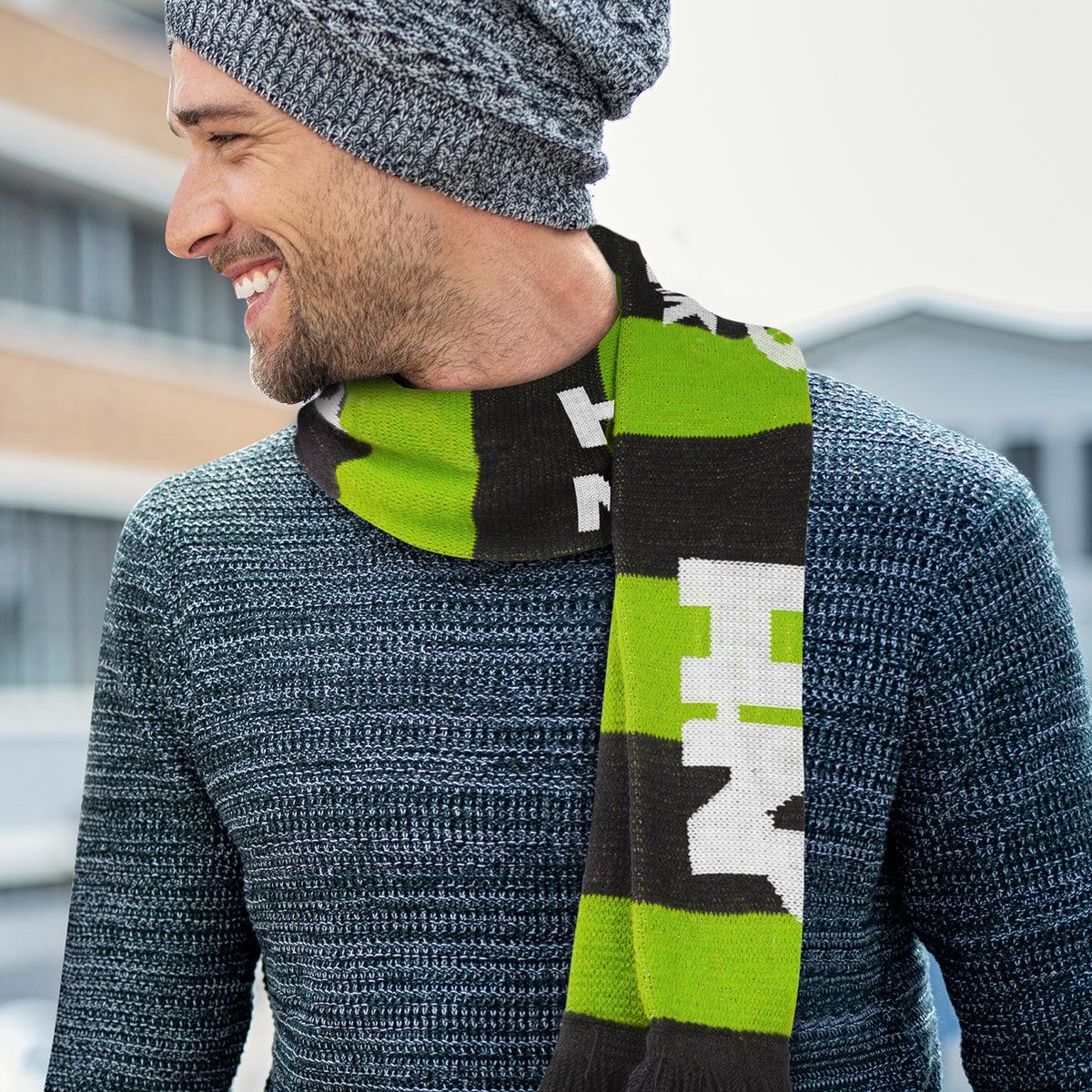Fairbanks Custom Knitted Scarf - Feature