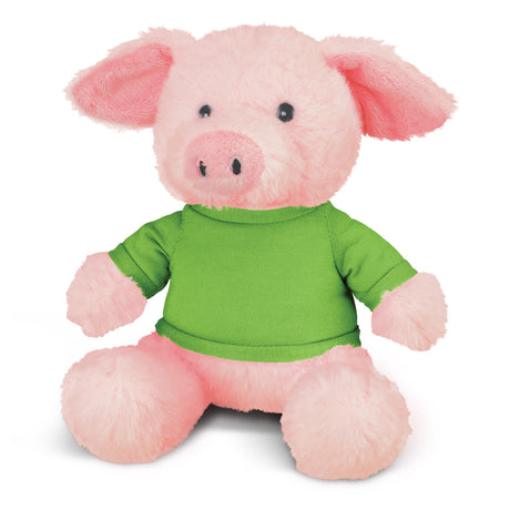 Pig Plush Toy - Bright Green