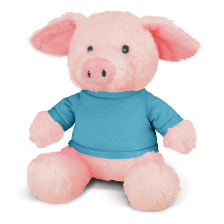 Pig Plush Toy - Light Blue