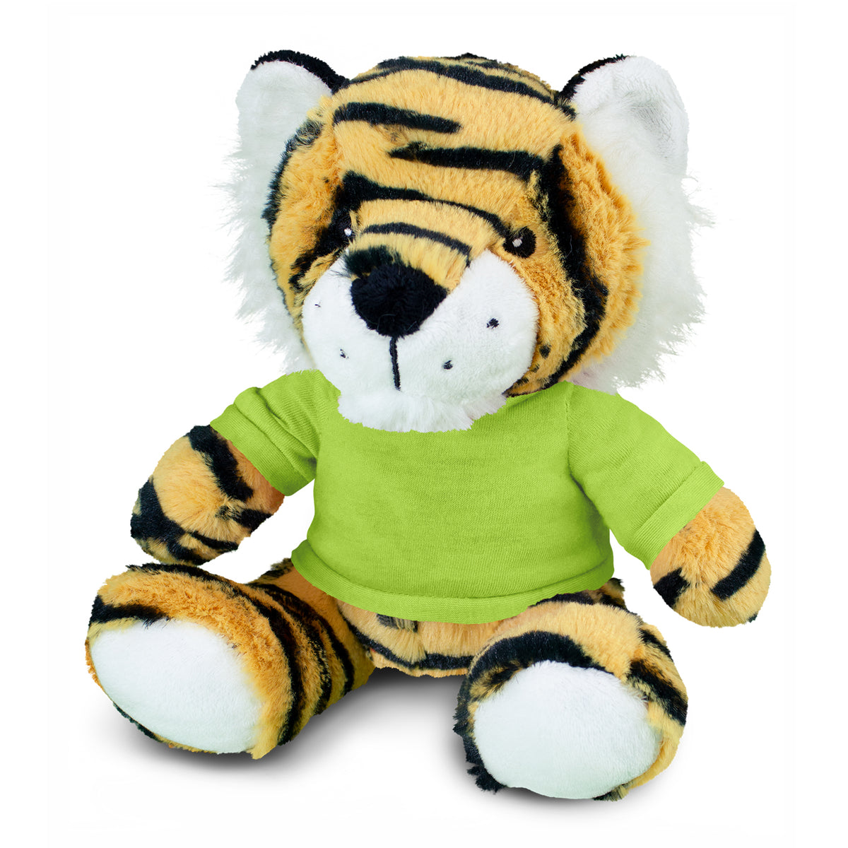 Tiger Plush Toy - Bright Green
