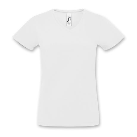 SOLS Imperial Womens V Neck T-Shirt - White