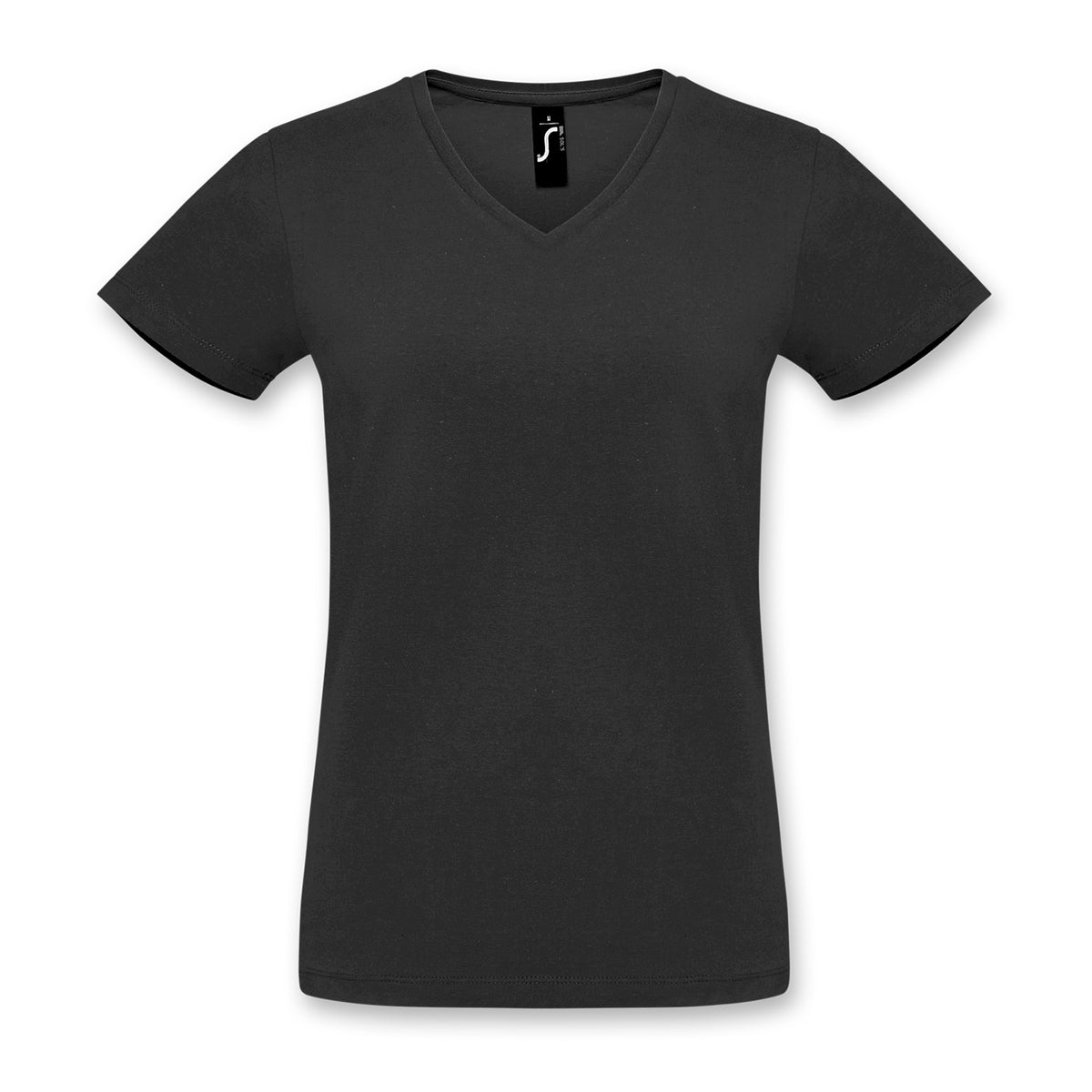 SOLS Imperial Womens V Neck T-Shirt - Deep Black