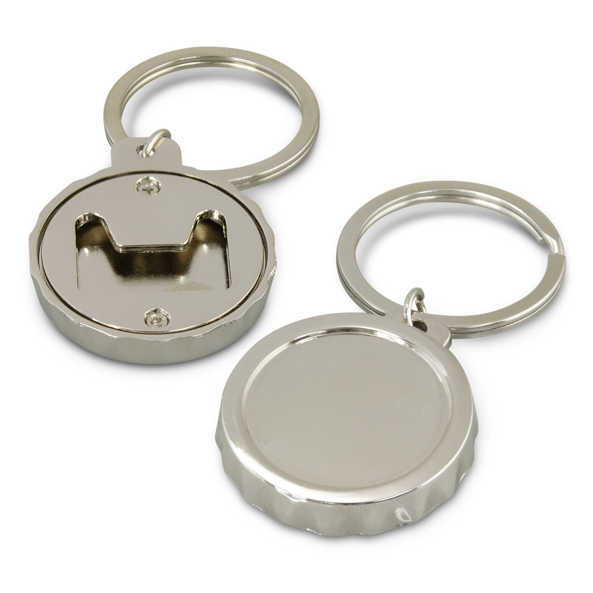 Orleans Bottle Opener Key Ring - Silver