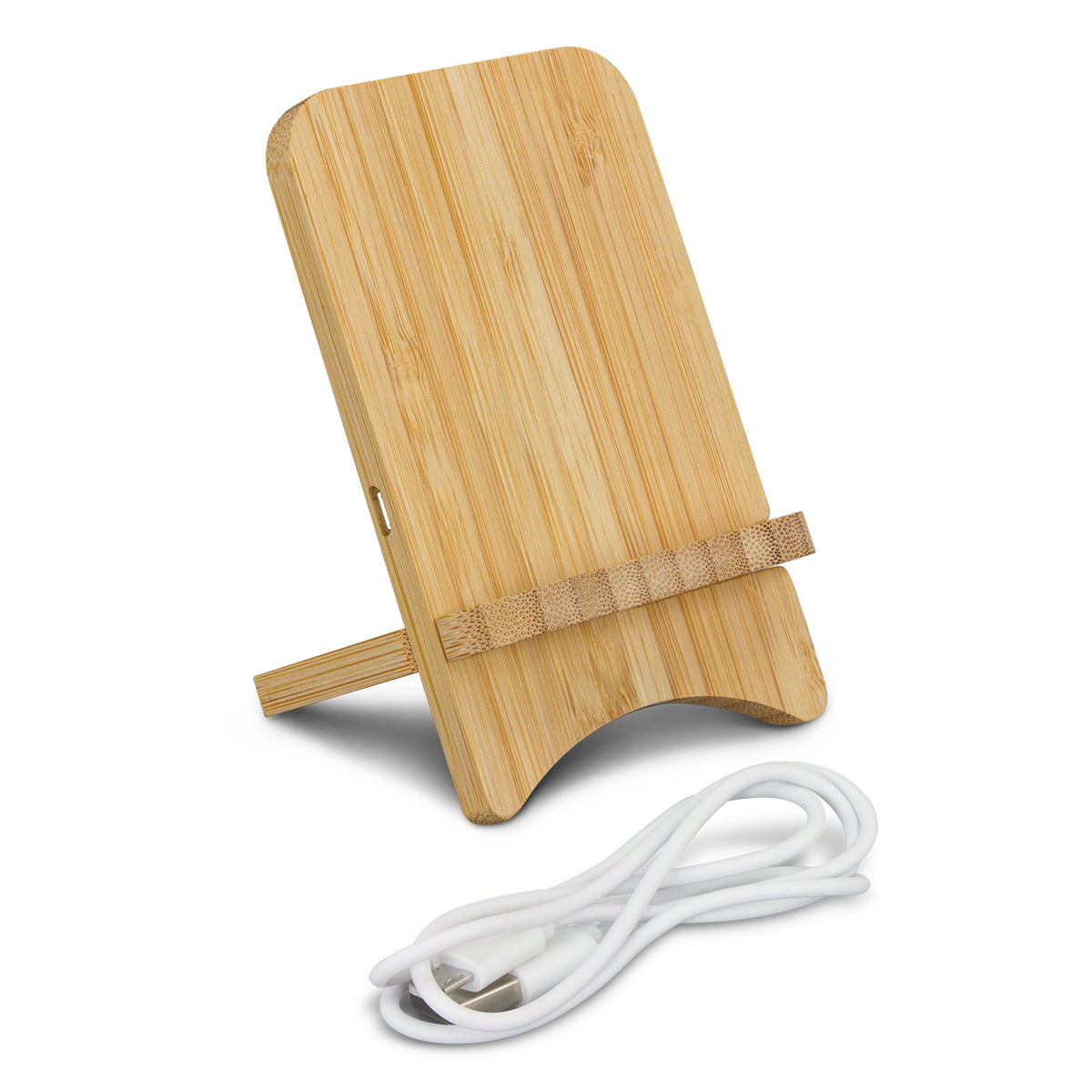 Bamboo Wireless Charging Stand - Natural