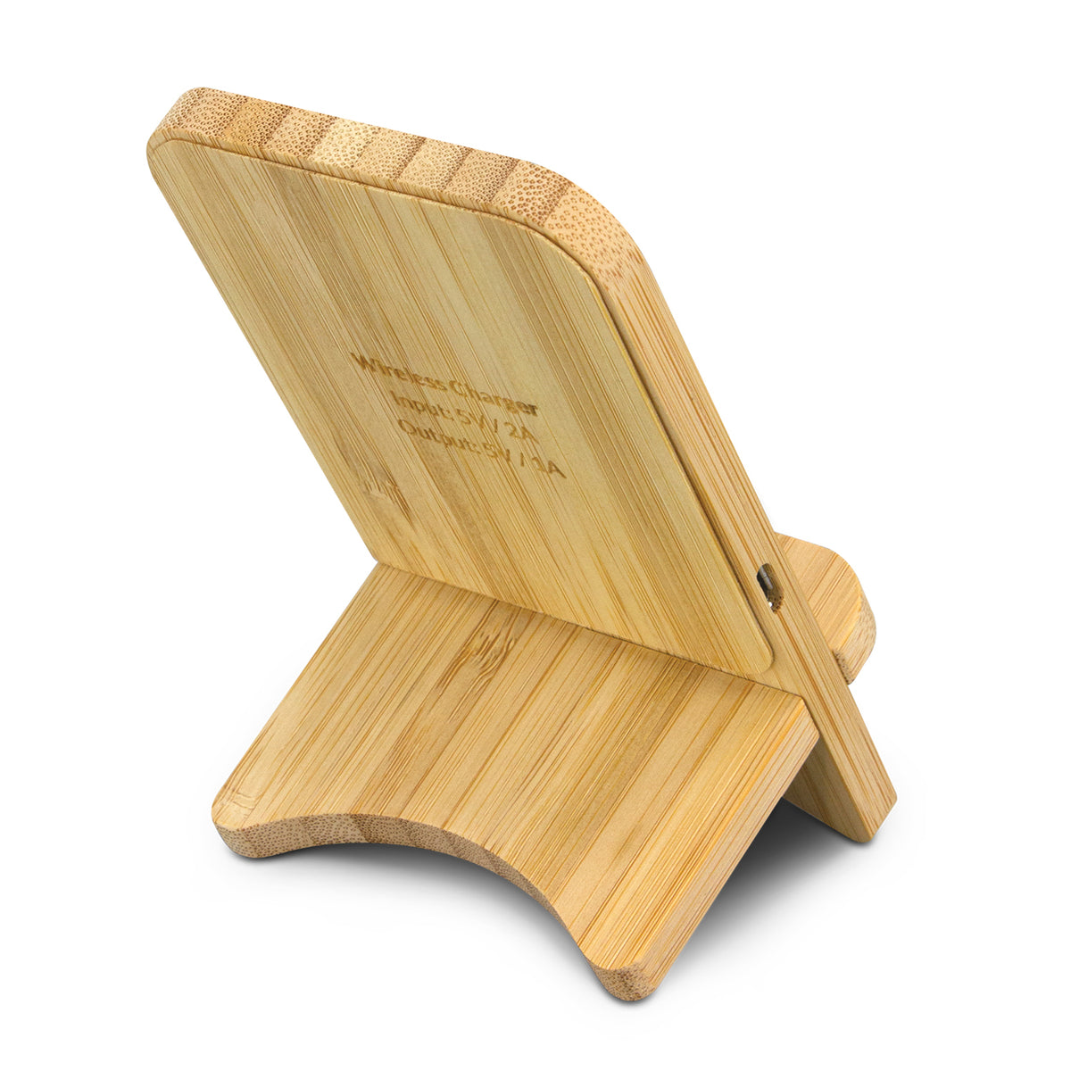 Bamboo Wireless Charging Stand - Back