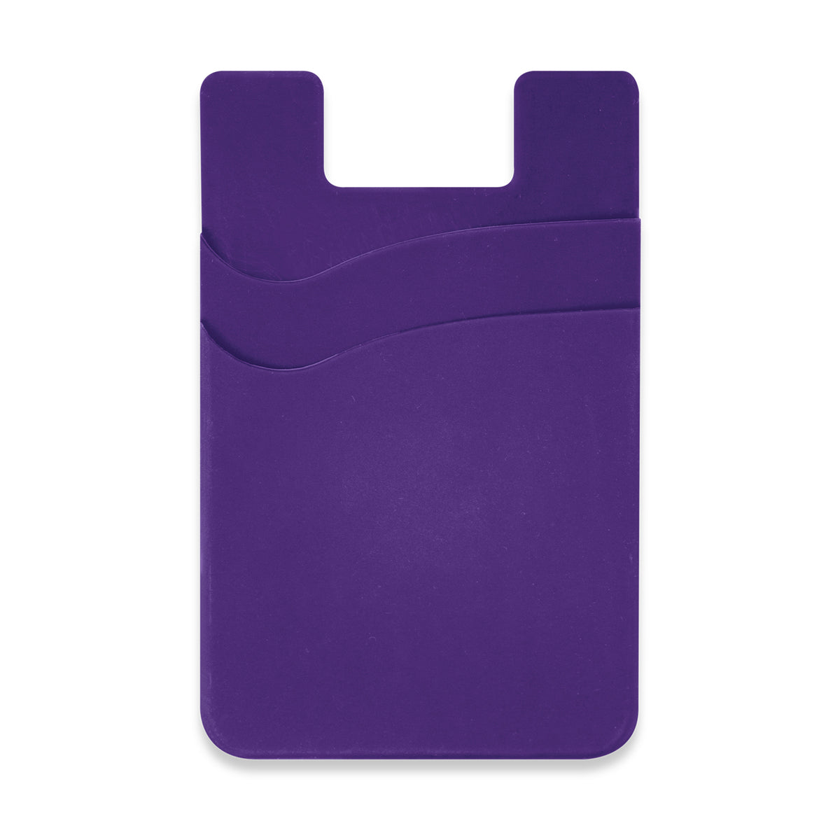 Dual Silicone Phone Wallet - Purple
