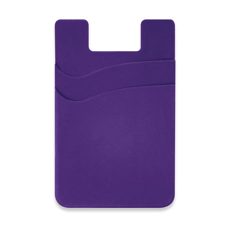 Dual Silicone Phone Wallet - Purple