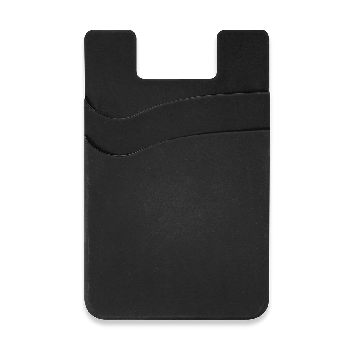 Dual Silicone Phone Wallet - Black