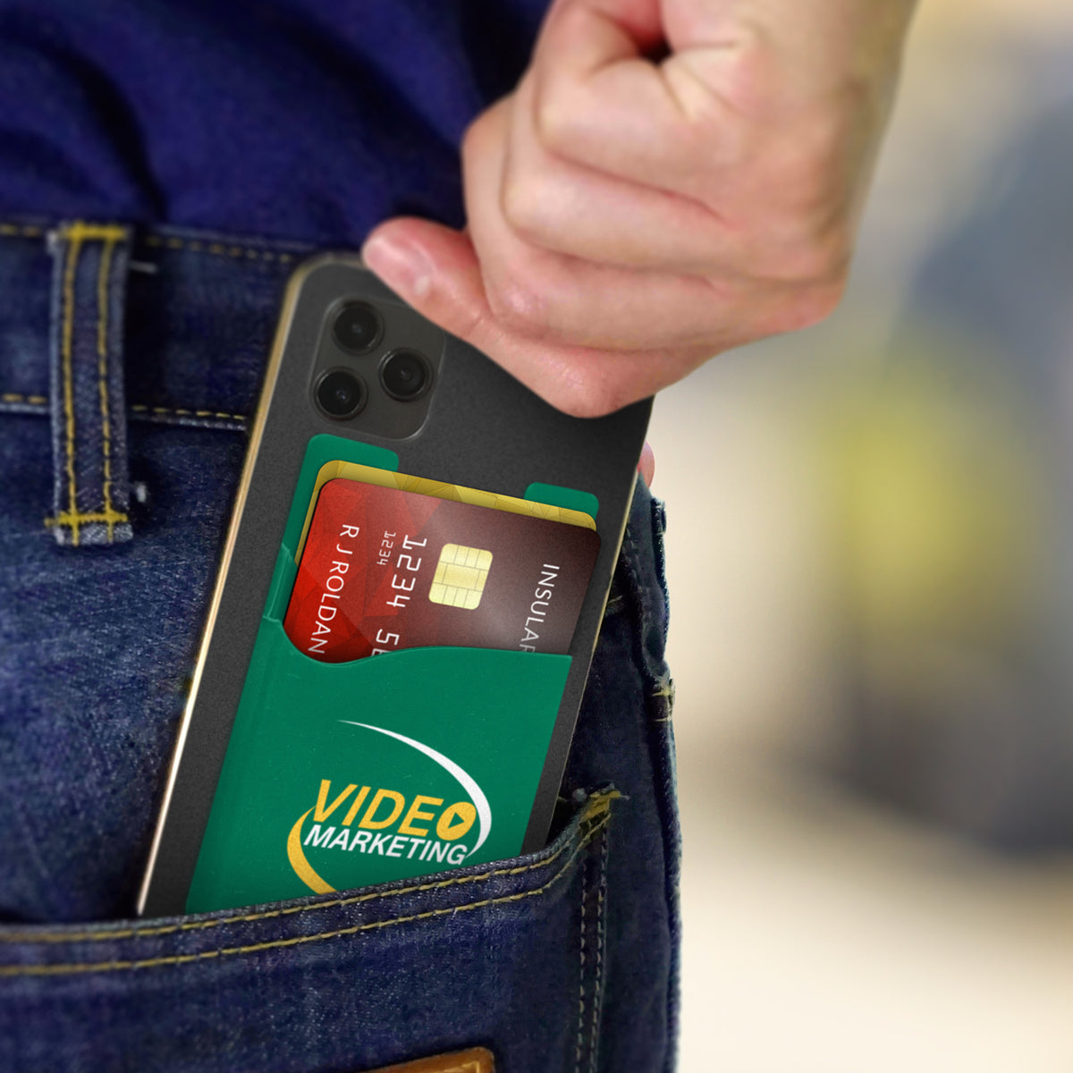 Dual Silicone Phone Wallet - Feature