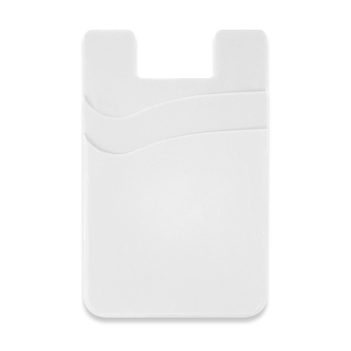 Dual Silicone Phone Wallet - White
