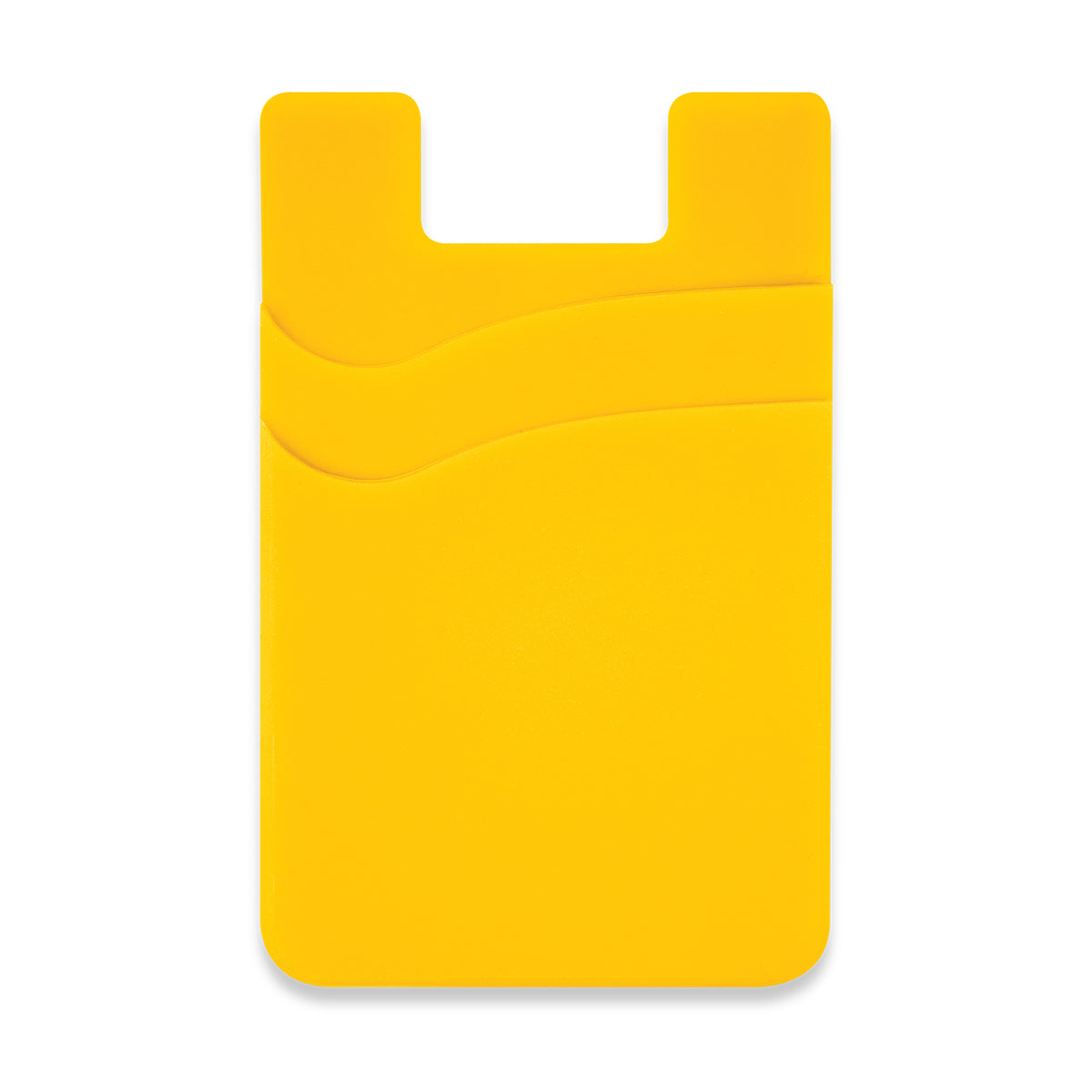 Dual Silicone Phone Wallet - Yellow