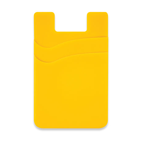 Dual Silicone Phone Wallet - Yellow