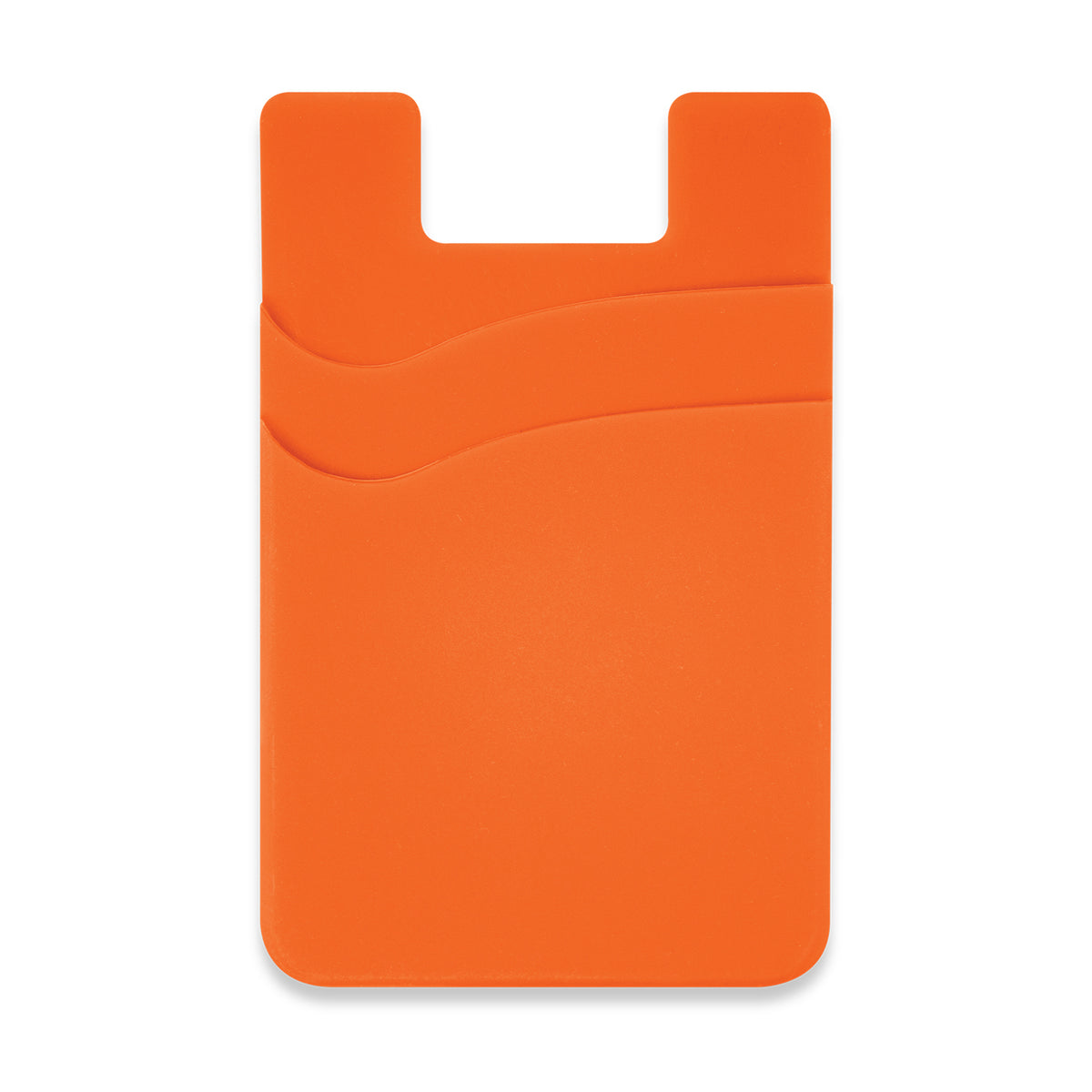 Dual Silicone Phone Wallet - Orange