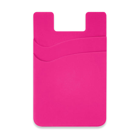 Dual Silicone Phone Wallet - Pink