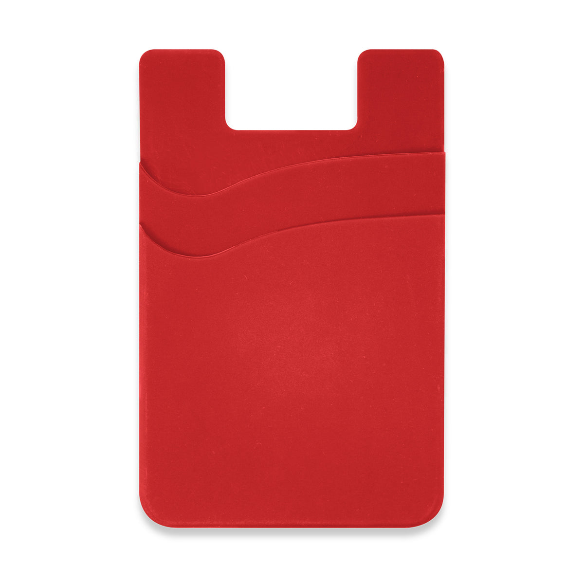 Dual Silicone Phone Wallet - Red