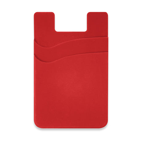 Dual Silicone Phone Wallet - Red