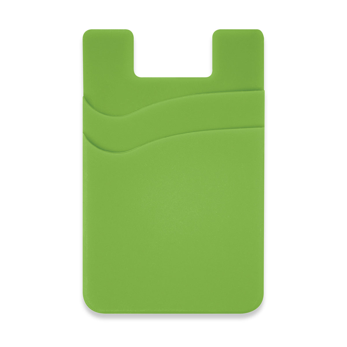 Dual Silicone Phone Wallet - Bright Green
