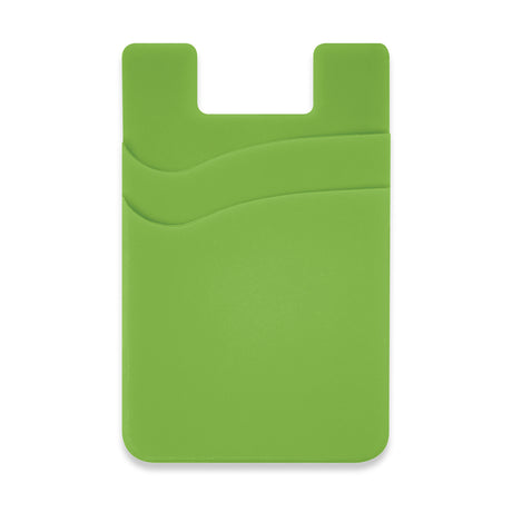 Dual Silicone Phone Wallet - Bright Green