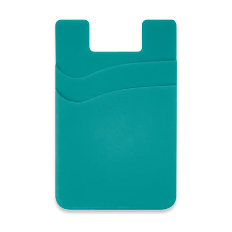 Dual Silicone Phone Wallet - Teal