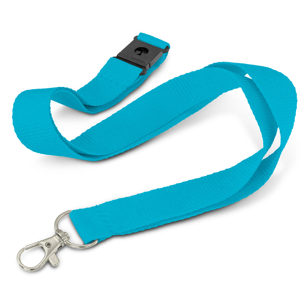 Glow in the Dark Logo Lanyard - Light Blue