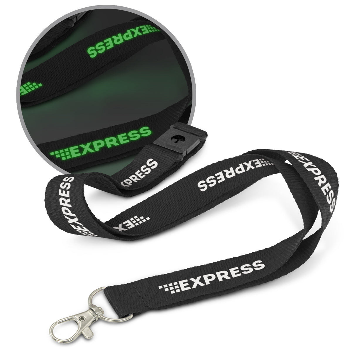 Glow in the Dark Logo Lanyard - Feature