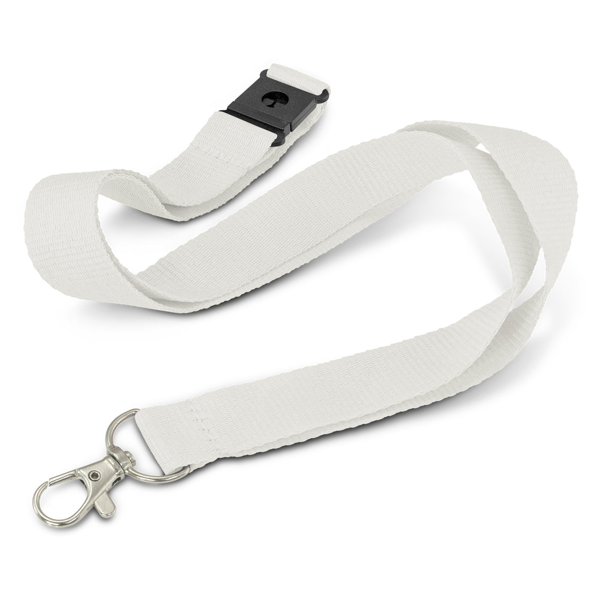 Glow in the Dark Logo Lanyard - White