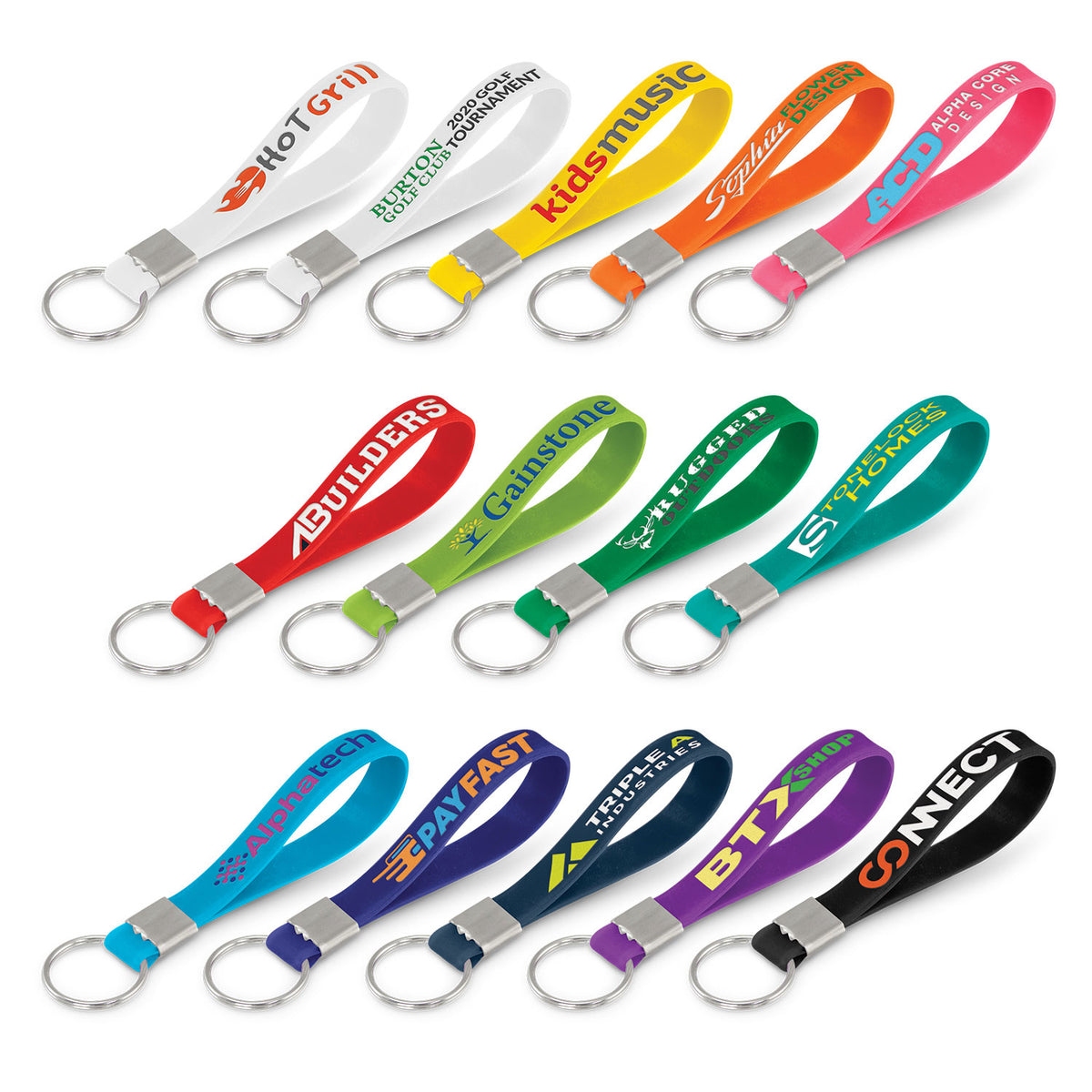 Silicone Key Ring - Debossed - Main