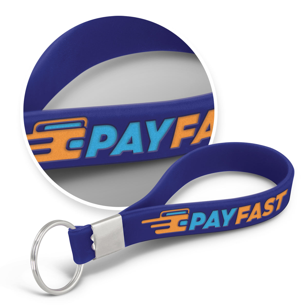 Silicone Key Ring - Debossed - Feature