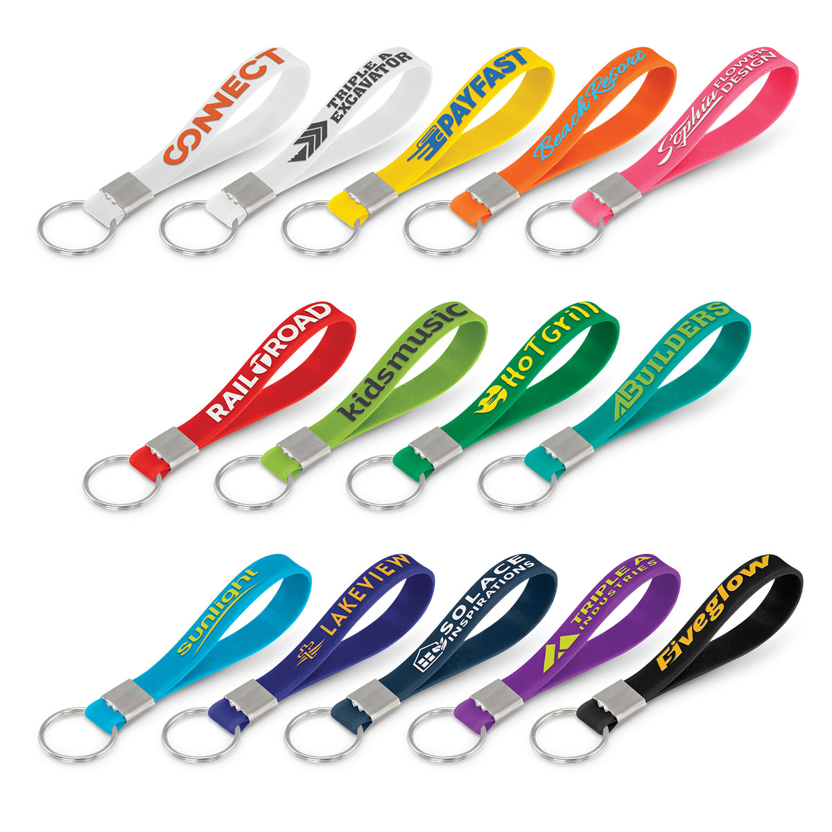 Silicone Key Ring - Embossed - Main