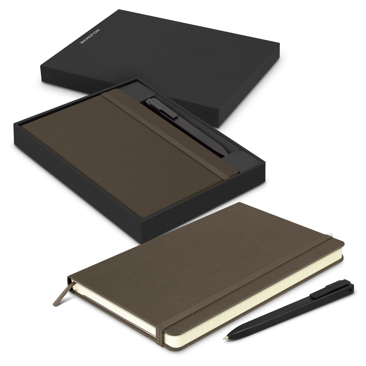 Moleskine Notebook and Pen Gift Set - Earth Brown