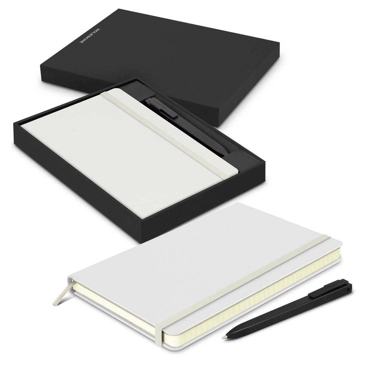 Moleskine Notebook and Pen Gift Set - White
