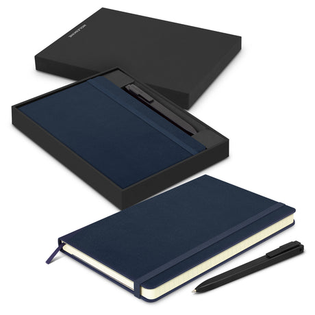 Moleskine Notebook and Pen Gift Set - Prussian Blue