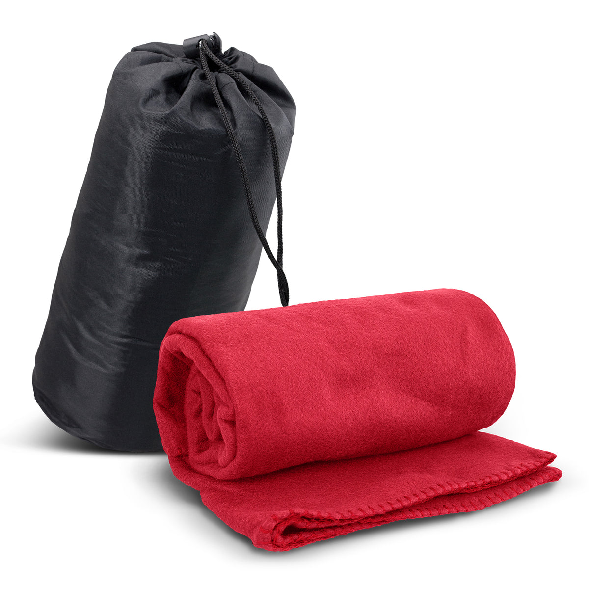 Glasgow Fleece Blanket in Carry Bag - Red