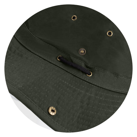 Oilskin Wide Brim Hat - Detail