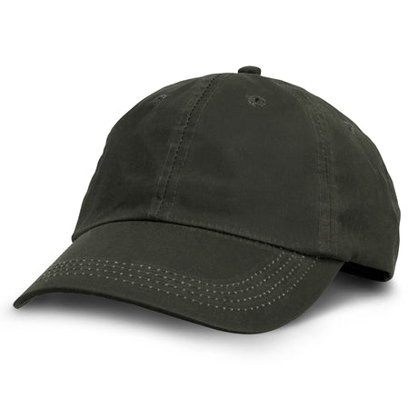 Oilskin Cap - Dark Olive - Side
