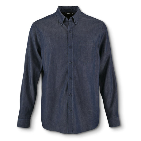 SOLS Barry Men's Denim Shirt - Blue Denim