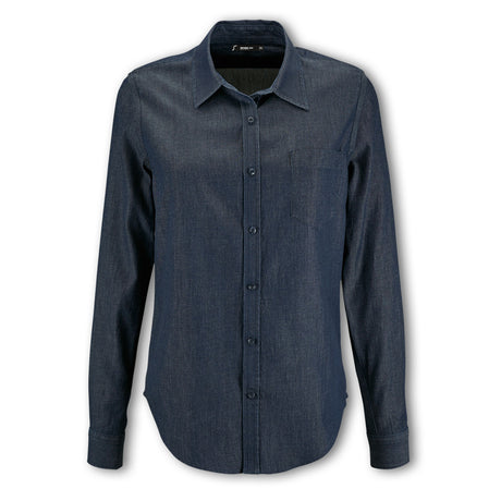 SOLS Barry Women's Denim Shirt - Denim Brut