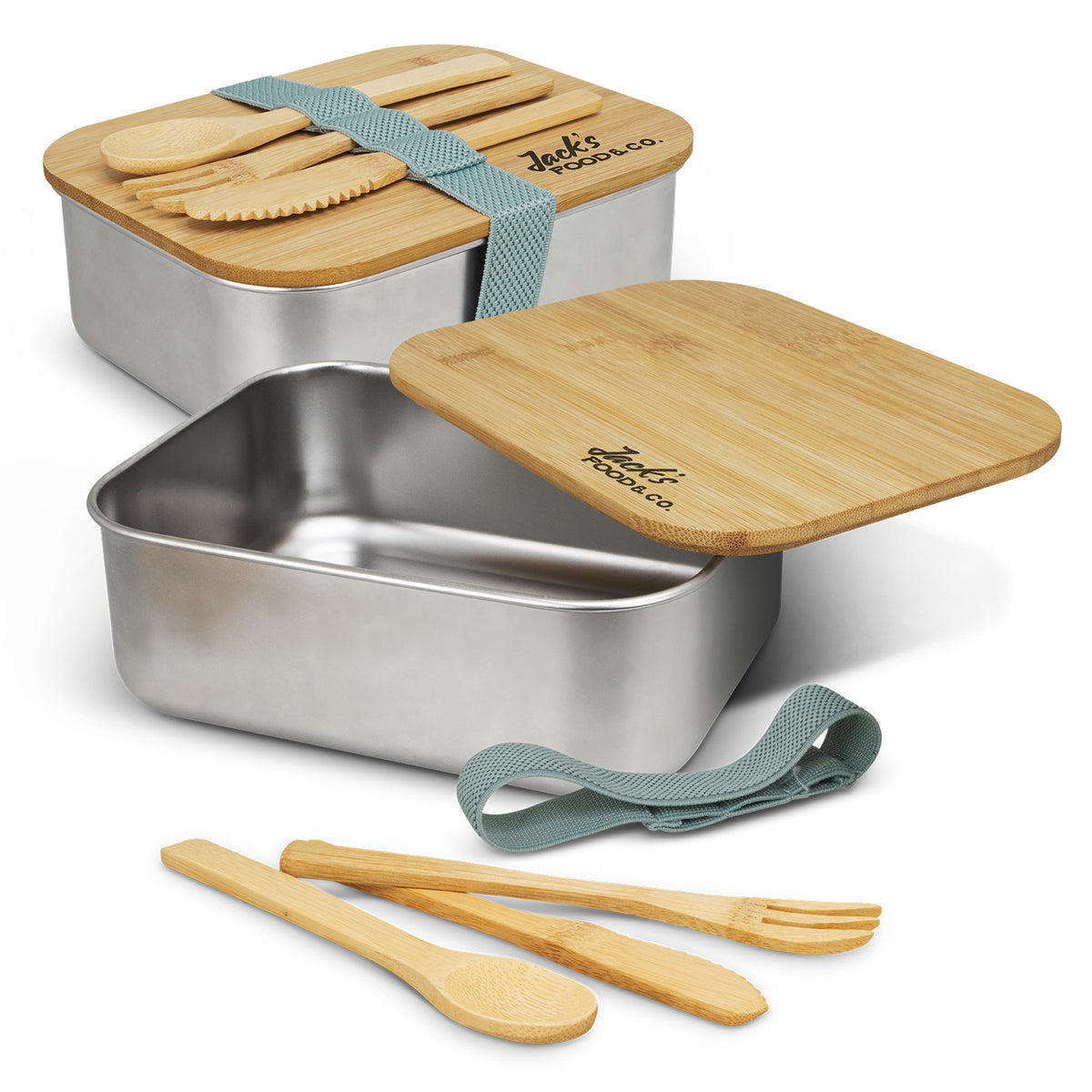 Stainless Steel Lunch Box with Cutlery - Main