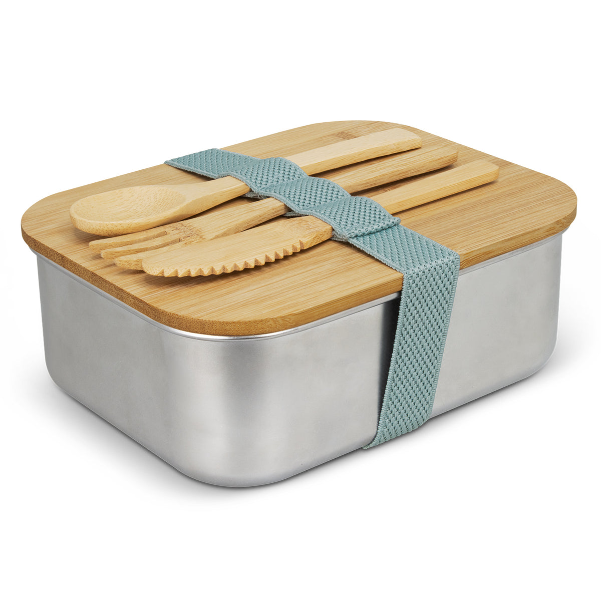 Stainless Steel Lunch Box with Cutlery - Natural