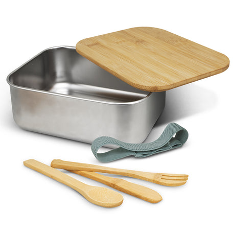 Stainless Steel Lunch Box with Cutlery - Internal