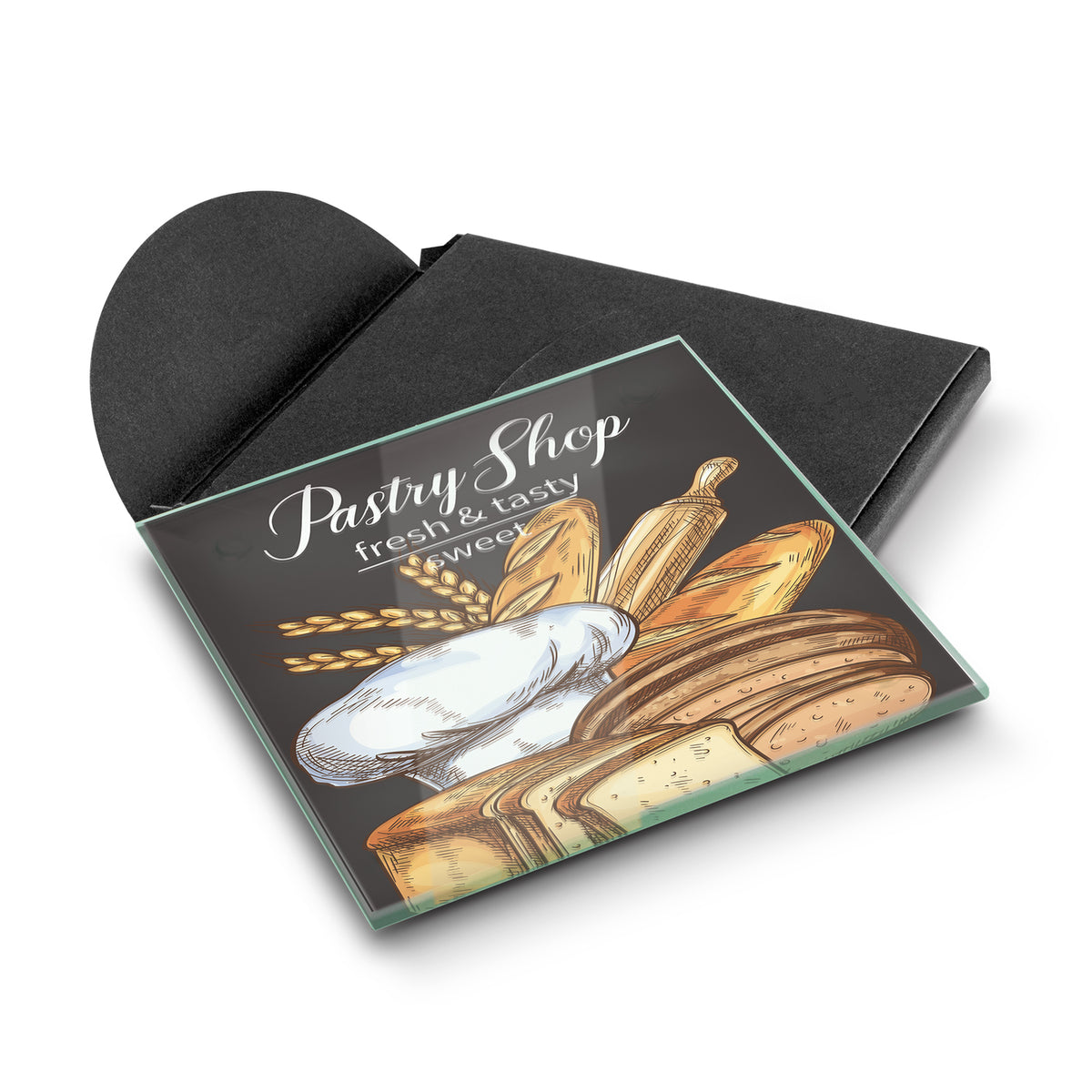 Venice Single Glass Coaster Square - Full Colour - Main