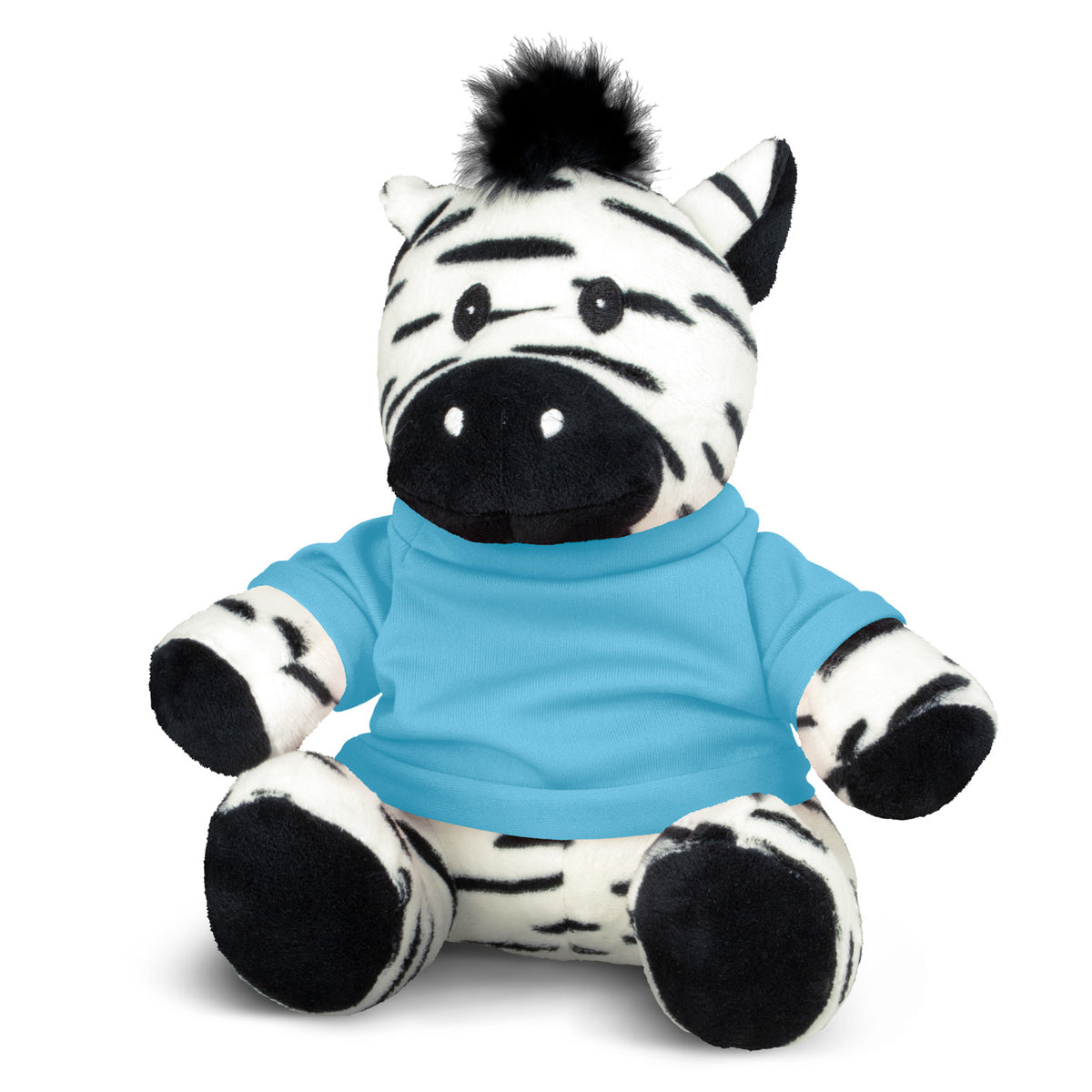 Zebra Plush Toy - Light Blue