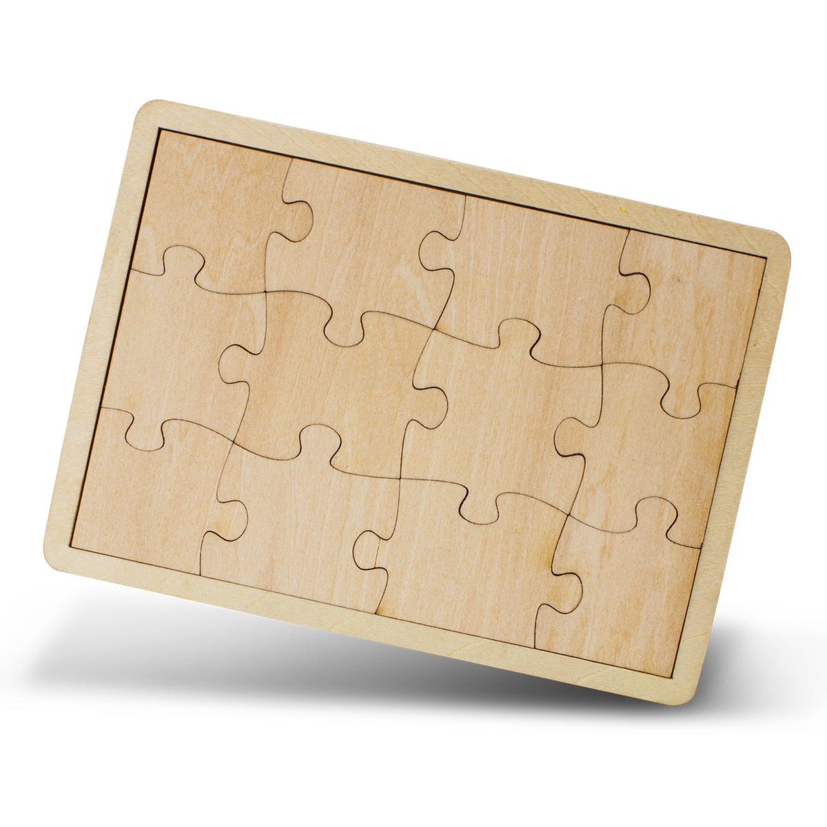 Wooden 12 Piece Puzzle - Natural