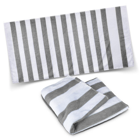 Esplanade Beach Towel - White/Grey