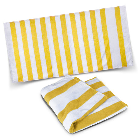 Esplanade Beach Towel - White/Yellow