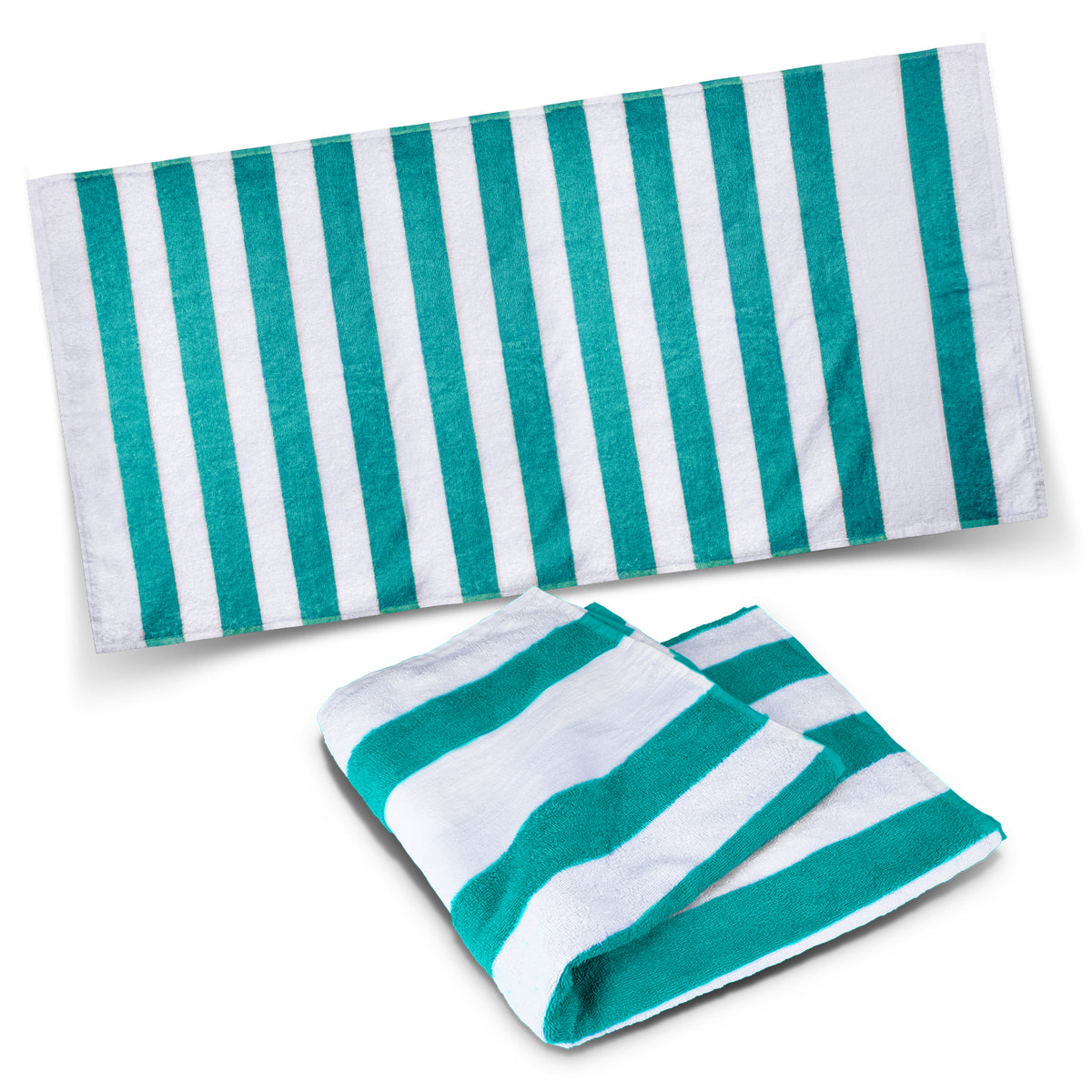 Esplanade Beach Towel - White/Teal